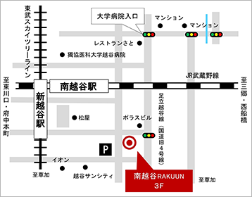 ■南越谷 RAKUUN「住まいのコンシェルジュ」地図